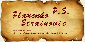 Plamenko Strainović vizit kartica